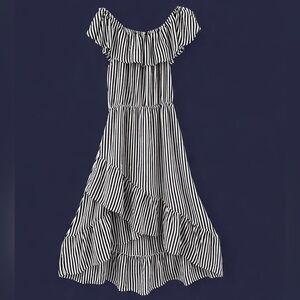 🔥 TOMMY BAHAMA Ruffled Off Shoulder Tiered Midi Dress